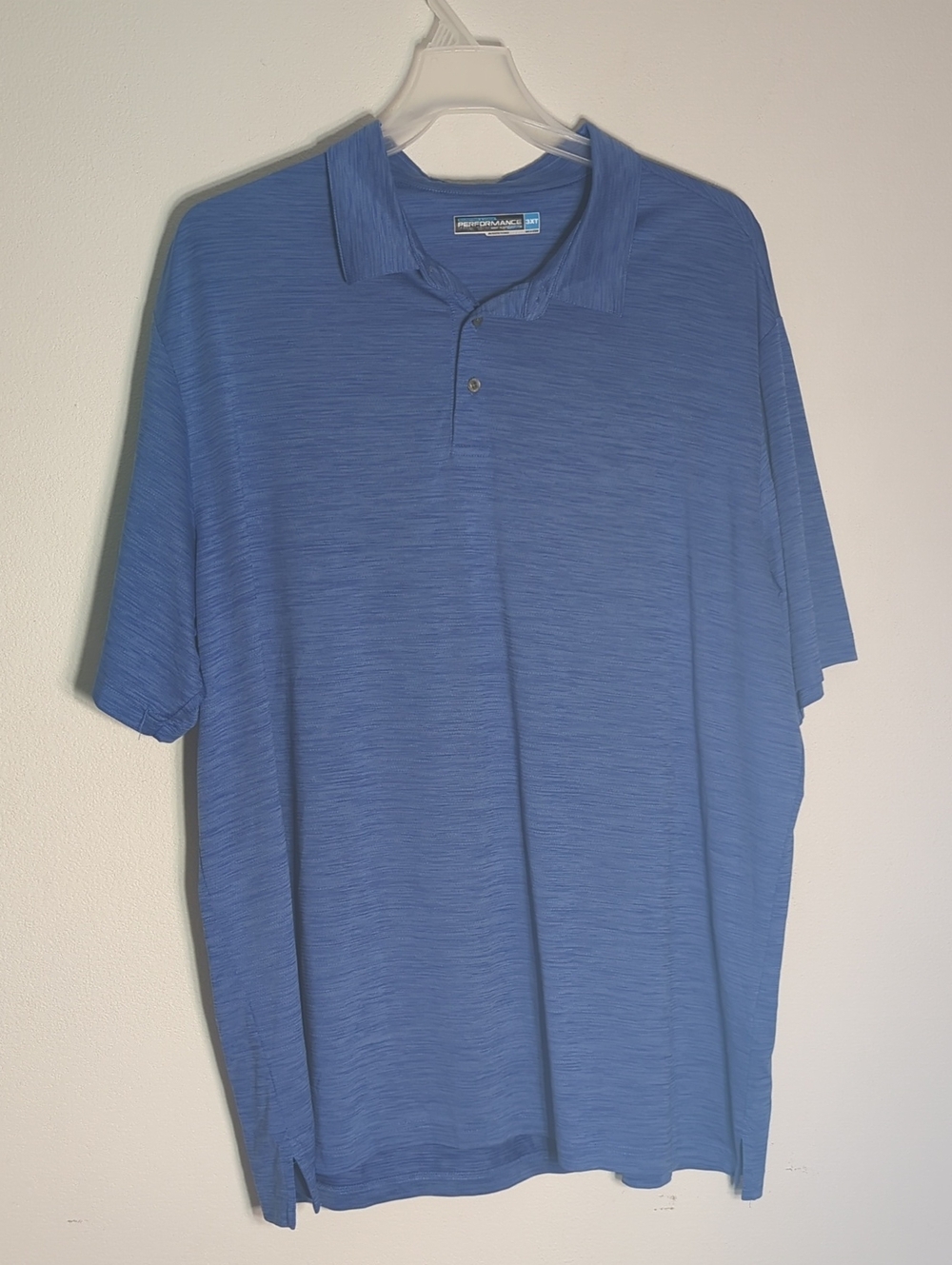 Roundtree & Yorke Mens Dry Fit Polo Shirt Lightweight Dry Fit Blue Plus Size 3XT